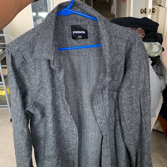 RSQ Formal Charcoal Recycled Button-up - Picture 1 of 5